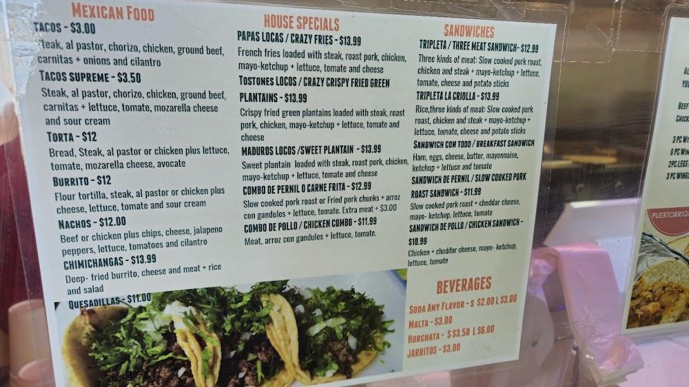 Mexiboricua Restaurant Menu image 1